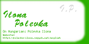 ilona polevka business card